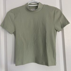 Ribbed Babaton Mockneck Tshirt